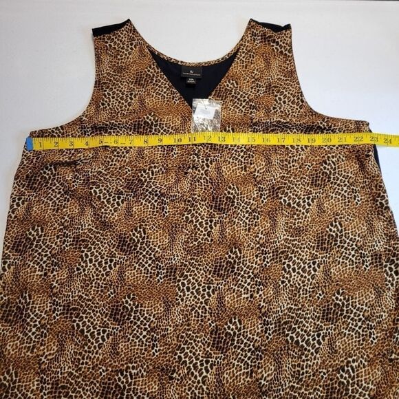 Worthington NWT Animal Print Sleeveless Blouse , Women's XXL - Picture 6 of 6